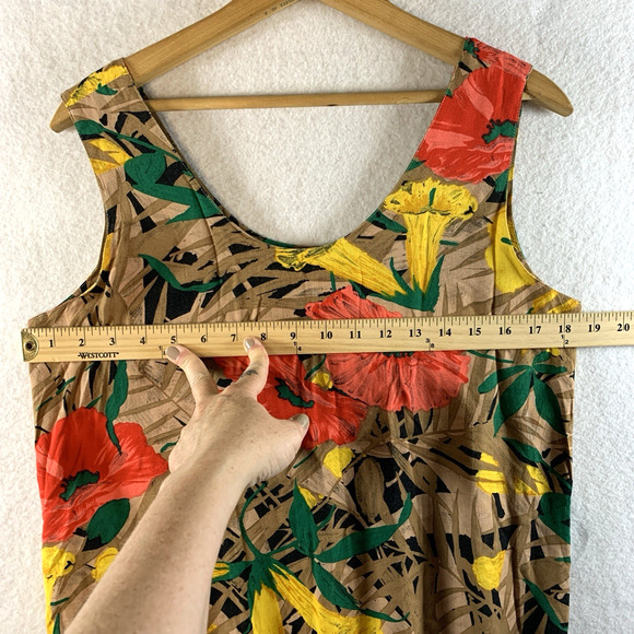 VTG Women 2 pc Set Tank Shorts Sz S Tropical Island Tiki Party Hawaiian Resort‎ - Picture 14 of 16